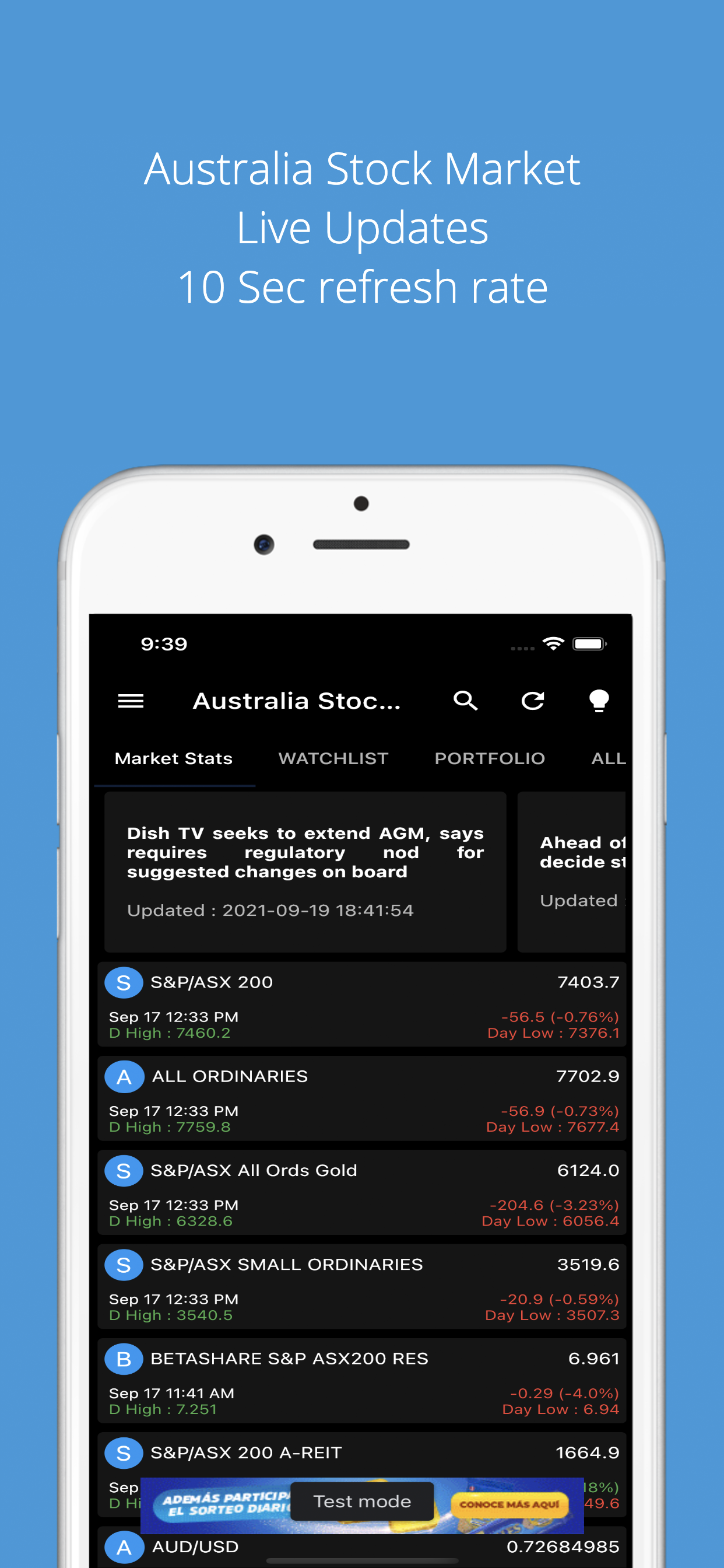 Australia Stock Market App