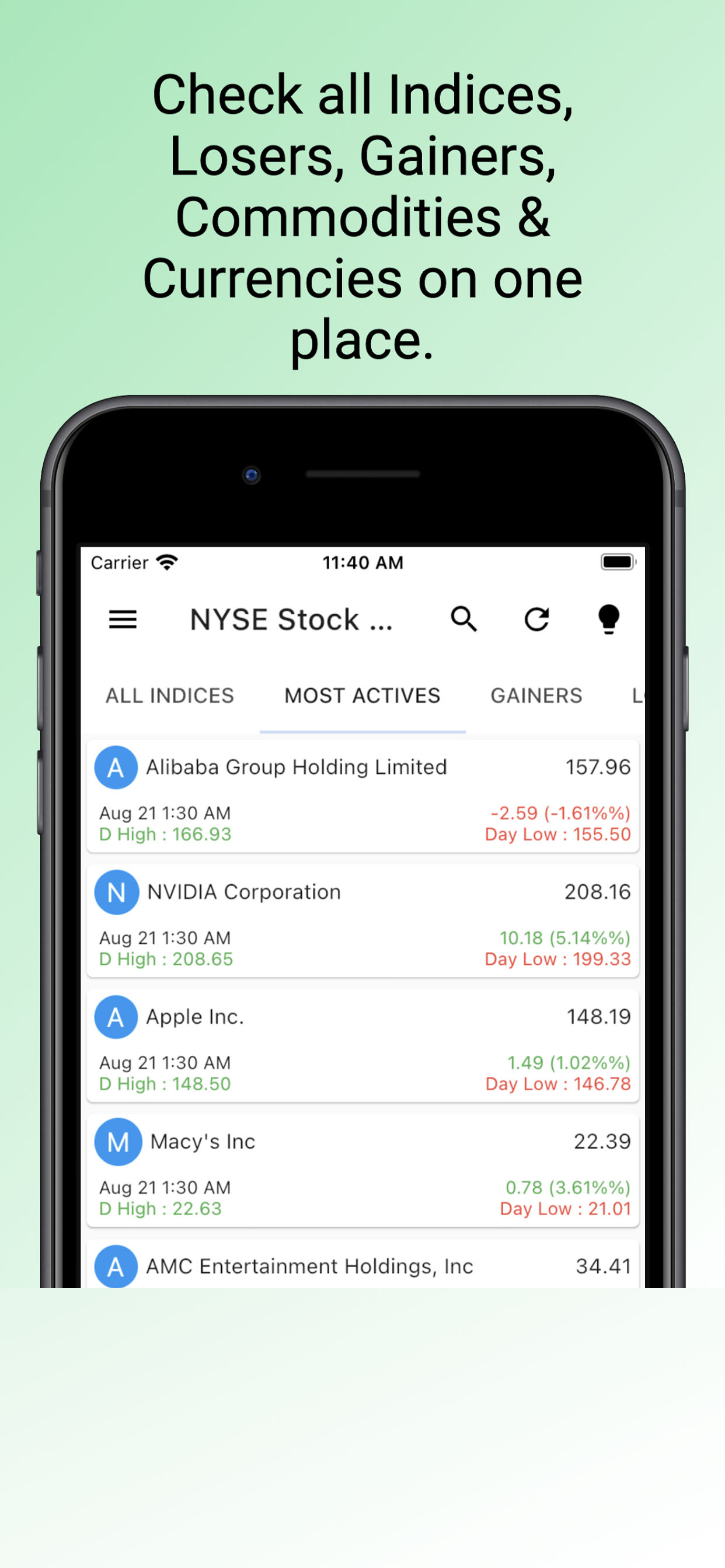 NYSE Stock Market App